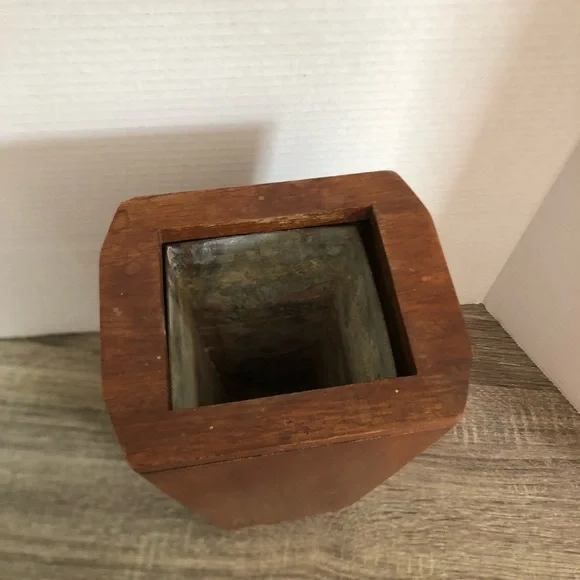 Handmade Wooden Rectangular Vase - Picture 6 of 12